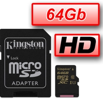 KINGSTON MEMÓRIAKÁRTYA MICROSDXC 64GB CL10 UHS-I CANVAS SELECT (80/10) + ADAPTER