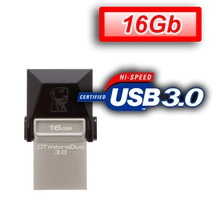 KINGSTON Pendrive 16GB, DT MicroDuo USB 3.0 micro USB OTG (70/10)