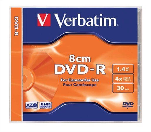 Verbatim DVD-R mini lemez, 8 cm, 1, 4GB, 4x, normál tok